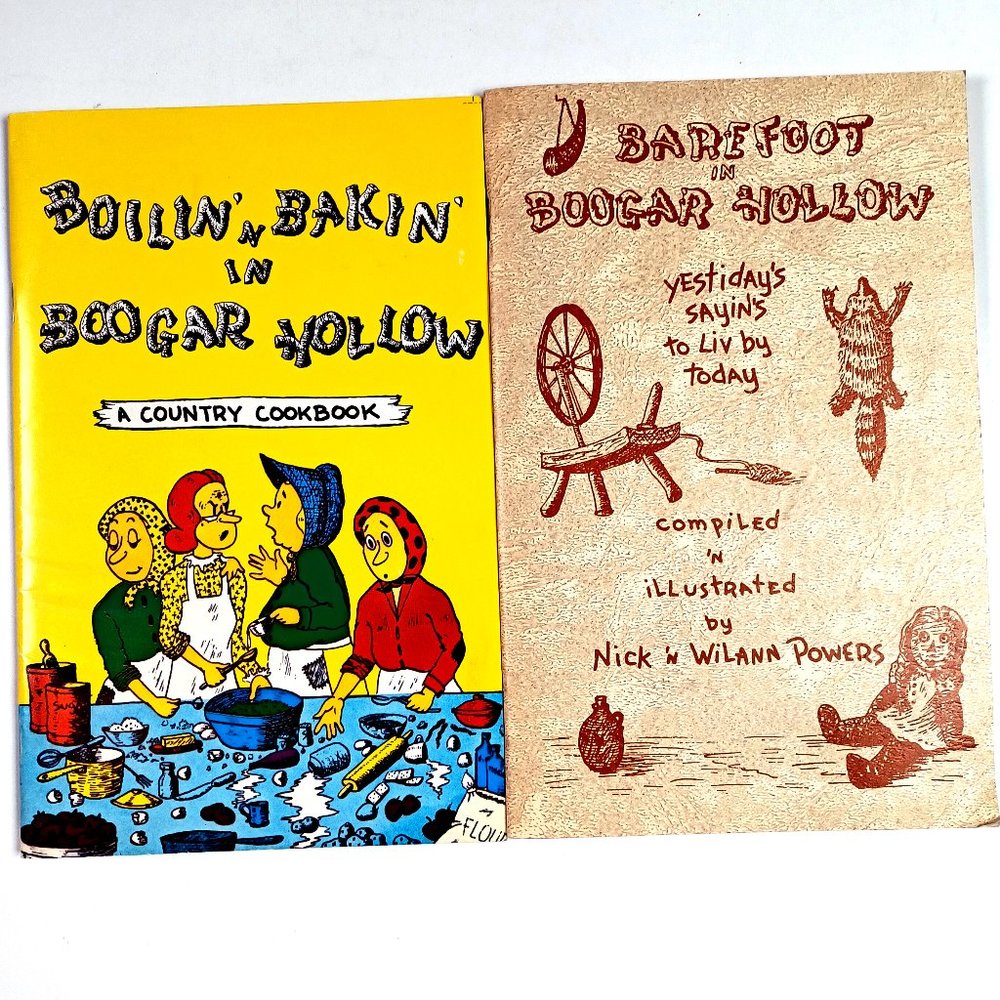 2 Boogar Hollow Books Boilin 'n Bakin & Barefoot 88 Total Pages Fun Wise Sayings